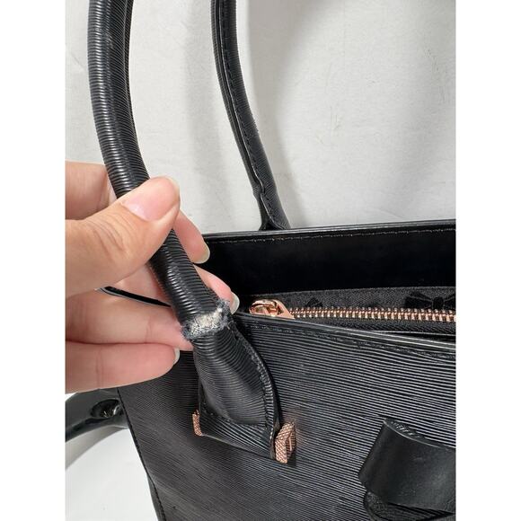 Ted Baker Epi Callaa Bow Detailed Black Leather Shoulder Bag Purse See‎ Pictures - Picture 3 of 15